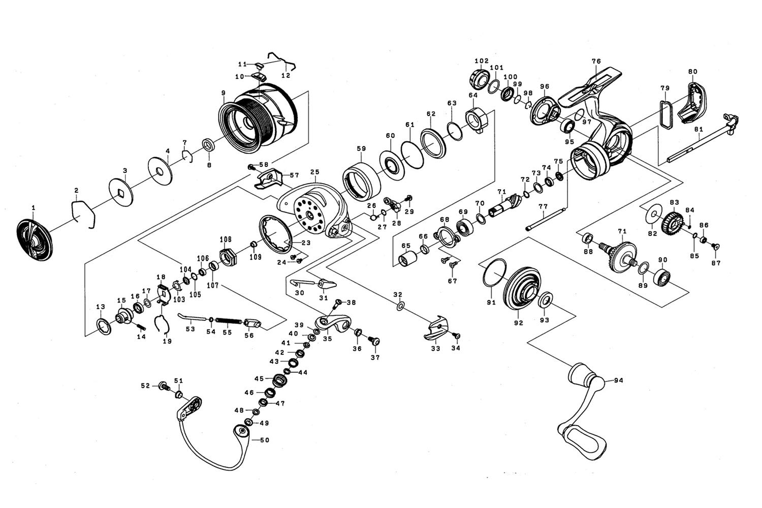 Amazon | ダイワ(DAIWA) 純正パーツ 20 ルビアス FC LT2000S